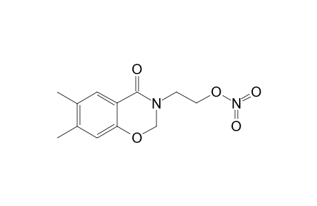 nitric acid 2-(4-keto-6,7-dimethyl-2H-1,3-benzoxazin-3-yl)ethyl ester