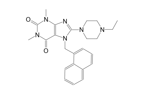 1H-purine-2,6-dione, 8-(4-ethyl-1-piperazinyl)-3,7-dihydro-1,3-dimethyl-7-(1-naphthalenylmethyl)-