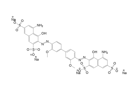 2,7-Naphthalenedisulfonic acid, 3,3'-[(3,3'-dimethoxy[1,1'-biphenyl]-4,4'-diyl)bis(azo)]bis[5-amino-4-hydroxy-, tetrasodium salt