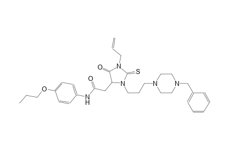 2-{1-allyl-3-[3-(4-benzyl-1-piperazinyl)propyl]-5-oxo-2-thioxo-4-imidazolidinyl}-N-(4-propoxyphenyl)acetamide