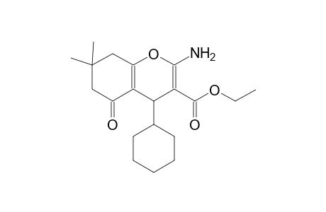 4H-1-benzopyran-3-carboxylic acid, 2-amino-4-cyclohexyl-5,6,7,8-tetrahydro-7,7-dimethyl-5-oxo-, ethyl ester