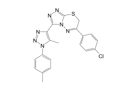 7H-3-[5-Methyl-1-(4-methylphenyl)-1,2,3-triazol-4-yl]-1,2,3-triazol-4-yl]-6-(p-chlorophenyl)-s-triazolo[3,4-b]-1,3,4-thiadiazine