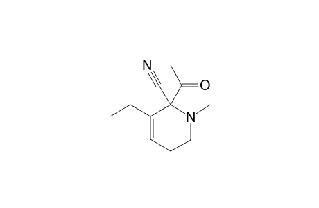 1-Methyl-2-acetyl-2-cyano-3-ethyl-3-piperideine