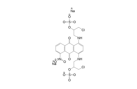 9,10-Anthracenedione, 1,4-bis[[3-chloro-2-(sulfooxy)propyl]Amino]-5-nitro-, disodium salt