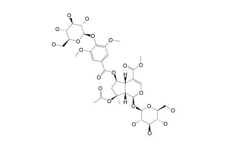 SALVIALOSIDE-A;6-O-(4''-O-GLUCOPYRANOSYL)-SYRINGYL-8-O-ACETYL-SHANZHISIDE-METHYLESTER