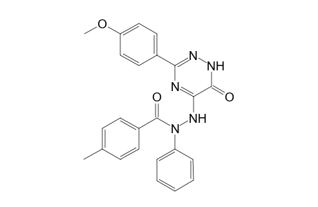 5-[N-(p-Methylbenzoyl)-N-phenylhydrazino]-3-(p-methoxyphenyl)-1,2,4-triazin-6-one