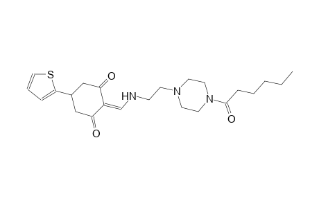 2-({[2-(4-hexanoyl-1-piperazinyl)ethyl]amino}methylene)-5-(2-thienyl)-1,3-cyclohexanedione