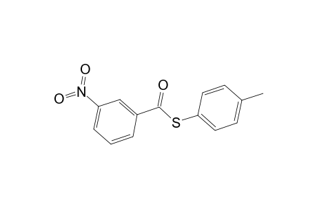 Benzenecarbothioic acid, 3-nitro-, S-(4-methylphenyl) ester