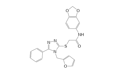 N-(1,3-benzodioxol-5-yl)-2-{[4-(2-furylmethyl)-5-phenyl-4H-1,2,4-triazol-3-yl]sulfanyl}acetamide