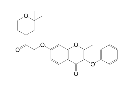 7-[2-(2,2-dimethyltetrahydro-2H-pyran-4-yl)-2-oxoethoxy]-2-methyl-3-phenoxy-4H-chromen-4-one