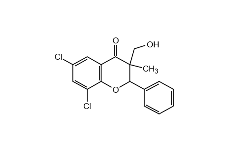 6,8-dichloro-3-(hydroxymethyl)-3-methylflavanone