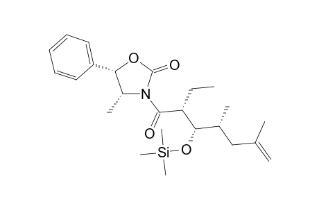 2-Oxazolidinone, 3-[2-ethyl-4,6-dimethyl-1-oxo-3-[(trimethylsilyl)oxy]-6-heptenyl]-4-methyl-5-phenyl-, [4R-[3(2R*,3S*,4S*),4.alpha.,5.alpha.]]-