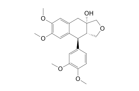 (3aS,4S,9aS)-4-(3,4-dimethoxyphenyl)-6,7-dimethoxy-3,3a,4,9-tetrahydro-1H-benzo[f]isobenzofuran-9a-ol