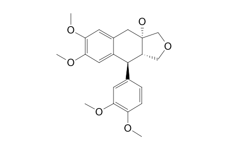 (3aS,4S,9aS)-4-(3,4-dimethoxyphenyl)-6,7-dimethoxy-3,3a,4,9-tetrahydro-1H-benzo[f]isobenzofuran-9a-ol