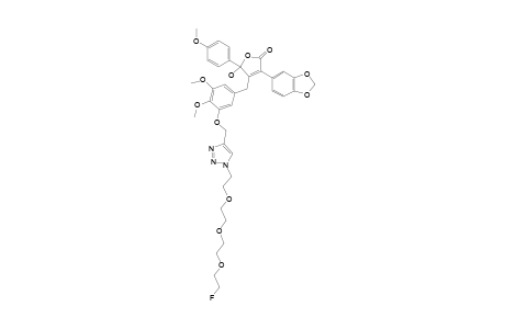 3-BENZO-[1.3]-DIOXOL-5-YL-4-{3-[1-(2-{2-(2-FLUOROETHOXY)-ETHOXY]-ETHOXY}-ETHYL)-1-H-1,2,3-TRIAZOL-4-YLMETHOXY]-4,5-DIMETHO