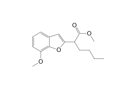2-(7-Methoxybenzofuran-2-yl)hexanoic acid methyl ester