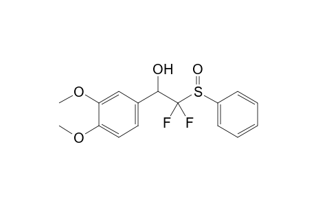 2,2-Difluoro-1-(3,4-dimethoxyphenyl)-2-(phenylsulfinyl)ethanol