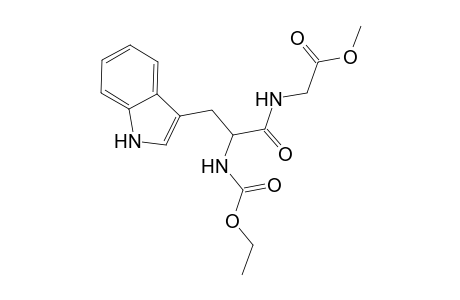 Glycine, N-(N-carboxy-L-tryptophyl)-, N-ethyl methyl ester