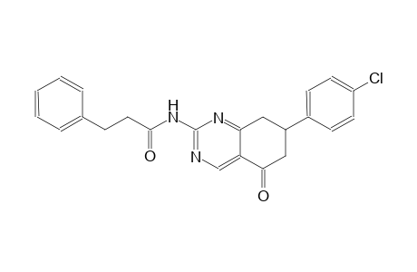 N-[7-(4-chlorophenyl)-5-oxo-5,6,7,8-tetrahydro-2-quinazolinyl]-3-phenylpropanamide