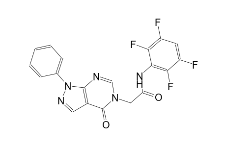 2-(4-oxo-1-phenyl-1,4-dihydro-5H-pyrazolo[3,4-d]pyrimidin-5-yl)-N-(2,3,5,6-tetrafluorophenyl)acetamide