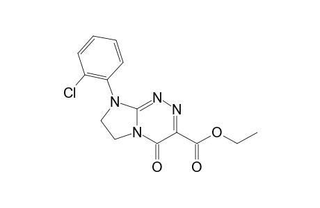 Ethyl 1-[4-oxo-8-(2-chlorophenyl)-4,6,7,8-tetrahydroimidazo[2,1-c][1,2,4]triazin-3-yl]formate