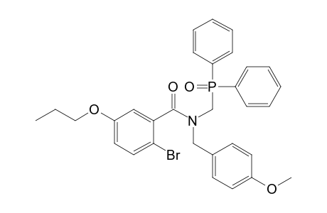 N-Diphenylphosphinylmethyl-N-(4-methoxyphenyl)methyl-2-bromo-5-propoxybenzamide