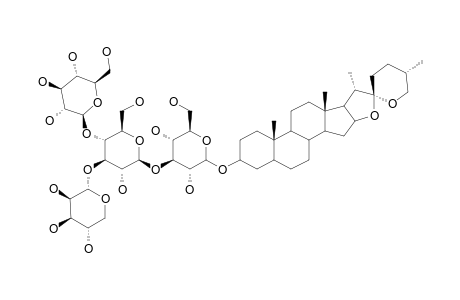 TIGOGENIN-3-O-XYLOPYRANOSYL-(1->3)-[GLUCOPYRANOSYL-(1->4)]-GLUCOPYRANOSYL-(1->3)-BETA-D-GALACTOPYRANOSID