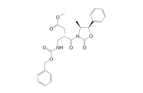 4-Methyl-5-phenyl-3-{N-(benzyloxycarbonyl)aminomethyl]-1-oxo-3-(methoxycarbonyl)propyl]oxazolidinone
