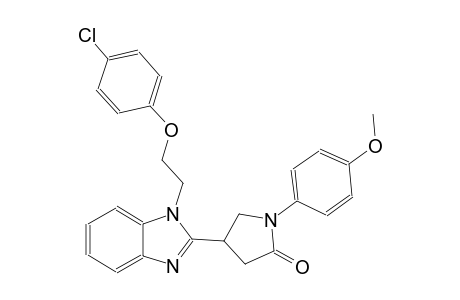 4-{1-[2-(4-chlorophenoxy)ethyl]-1H-benzimidazol-2-yl}-1-(4-methoxyphenyl)-2-pyrrolidinone