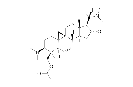 (-)-31-ACETYLCYCLOMICROPHYLLINE-A;(20S)-31-ACETOXY-3-BETA,20-BIS-(DIMETHYLAMINO)-BUX-6-EN-16-ALPHA-OL