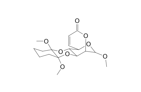 Methyl 3,4-O-(1',2'-dimethoxycyclohexane-1',2'-diyl)-7-methoxycarbonyl-6,7-dideoxy-.alpha.,D-mannohept-6-enopyranose-8,2-lactone