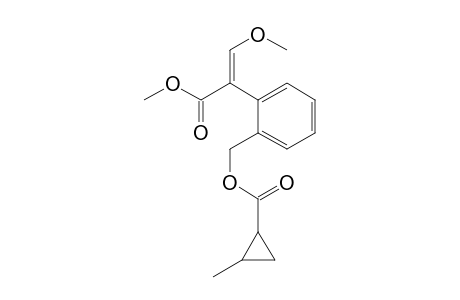 Benzeneacetic acid, alpha-(methoxymethylene)-2-[[[(2-methylcyclopropyl)carbonyl]oxy]methyl]-, methyl ester