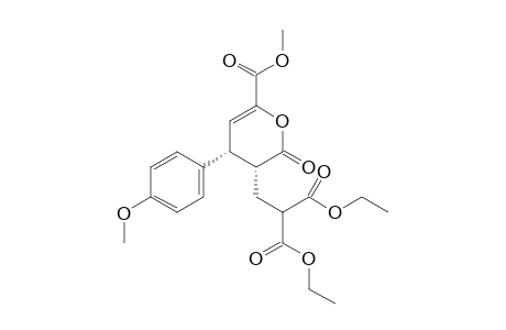 Diethyl 2-(((3R,4R)-6-(methoxycarbonyl)-4-(4-methoxyphenyl)-2-oxo-3,4-dihydro-2H-pyran-3-yl)methyl)malonate