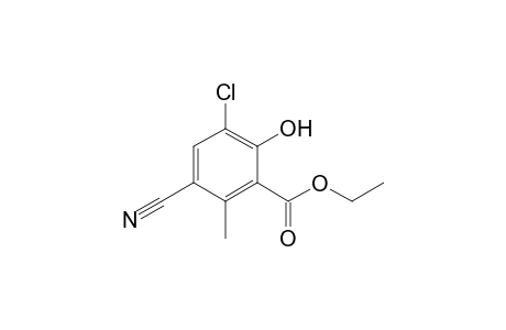 Ethyl 3-chloro-2-hydroxy-5-cyano-6-methylbenzoate