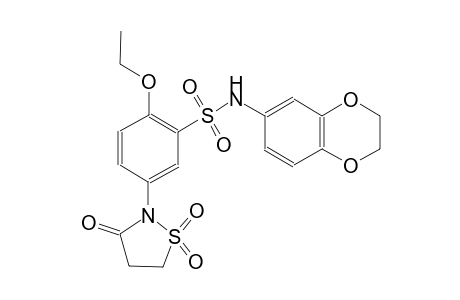 benzenesulfonamide, N-(2,3-dihydro-1,4-benzodioxin-6-yl)-5-(1,1-dioxido-3-oxo-2-isothiazolidinyl)-2-ethoxy-