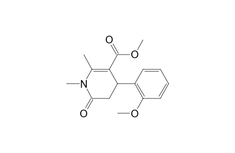 3-Pyridinecarboxylic acid, 1,4,5,6-tetrahydro-4-(2-methoxyphenyl)-1,2-dimethyl-6-oxo-, methyl ester