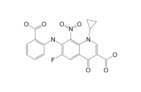 7-[(2-CARBOXYPHENYL)-AMINO]-1-CYCLOPROPYL-6-FLUORO-8-NITRO-4-OXO-1,4-DIHYDRO-QUINOLINE-3-CARBOXYLIC-ACID