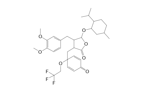 2-{[1'-(2,2,2-Trufluoroethoxy)-4-oxocyclohexa-2',5'-dienyl)methyl}-3-(3",4"-dimethoxybenzyl)-4-(menthyloxy)butyrolactone