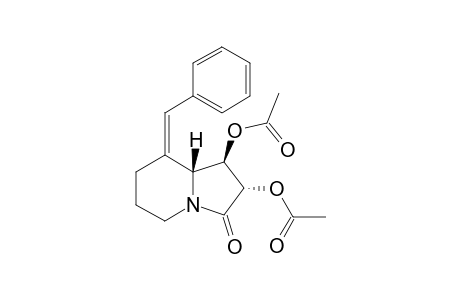 (1R)-(1.beta.,2.alpha.,8Z,8a.beta.)-1,2-diacetoxy-8-(phenylmethylene)hexahydro-3(2H)-indolizinone