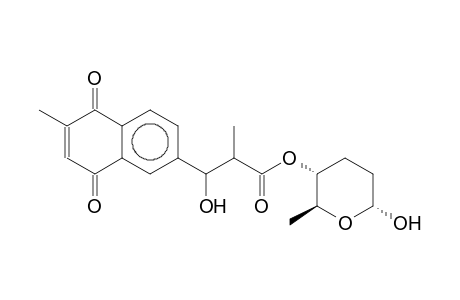 2-METHYL-1,4-NAPHTHOQUINONE-6-(1'-HYDROXY-2'-METHYLPROPIONIC A-AMICETOSIDE)