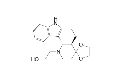 trans-3-Ethyl-1-(2-hydroxyethyl)-2-(3-indolyl)-4-piperidone Ethylene Acetal