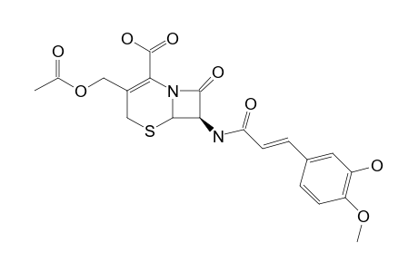 7-BETA-(3-HYDROXY-4-METHOXYCINNAMOYL)-AMINO-3-ACETOXYMETHYL-CEPHALOSPORINE