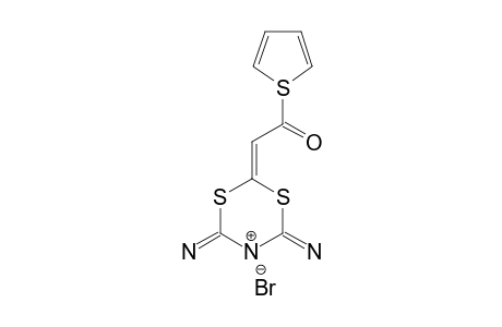 2-(2-THENOYL)-METHYLENE-4,6-DIIMINO-5,6-DIHYDRO-1,3,5-DITHIAZINE-HYDROBROMIDE