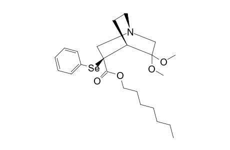 5,5-DIMETHOXY-3-PHENYLSELENYL-1-AZABICYCLO-[2.2.2]-OCTANE-3-CARBOXYLIC-ACID-HEPTYLESTER