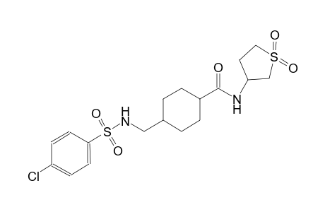 cyclohexanecarboxamide, 4-[[[(4-chlorophenyl)sulfonyl]amino]methyl]-N-(tetrahydro-1,1-dioxido-3-thienyl)-