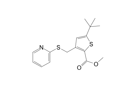 5-tert-butyl-3-{[(2-pyridyl)thio]methyl}-2-thiophenecarboxylic acid, methyl ester