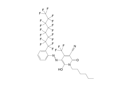 3-Cyano-1-hexyl-6-hydroxy-5-[2-(perfluorooctyl)phenylazo]-4-trifluoromethyl-2-pyridone