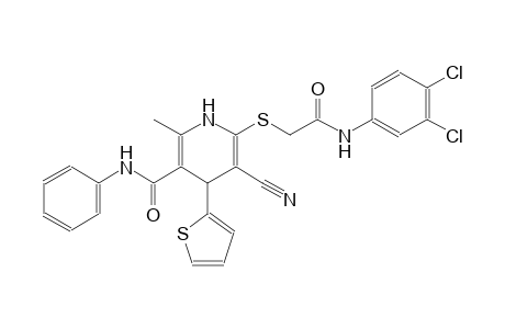 3-pyridinecarboxamide, 5-cyano-6-[[2-[(3,4-dichlorophenyl)amino]-2-oxoethyl]thio]-1,4-dihydro-2-methyl-N-phenyl-4-(2-thienyl)-