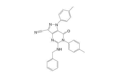 5-Benzylamino-3-cyano-1,6-di(p-tolyl)-1H-pyrazolo[4,3-d]pyrimidin-7(6H)-one