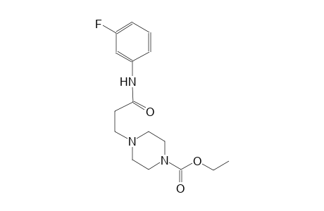1-piperazinecarboxylic acid, 4-[3-[(3-fluorophenyl)amino]-3-oxopropyl]-, ethyl ester
